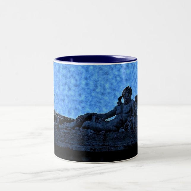 Versailles Statues Painting Two-Tone Coffee Mug (Center)