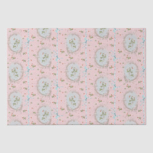Versailles Strawberrys & Ribbons Pink  Tissue Paper