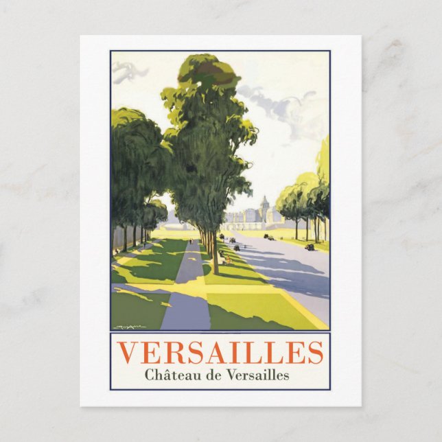 Versailles, the Park and the Castle Postcard (Front)
