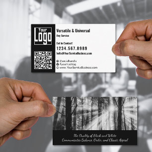 Versatile Black & White Landscape Business Card