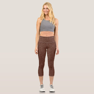 Versatile Brown Capri Leggings