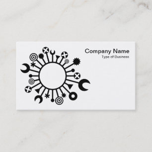 Versatile Circle - Black on White Business Card