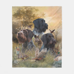 Versatile Hunting Dogs Fleece Blanket