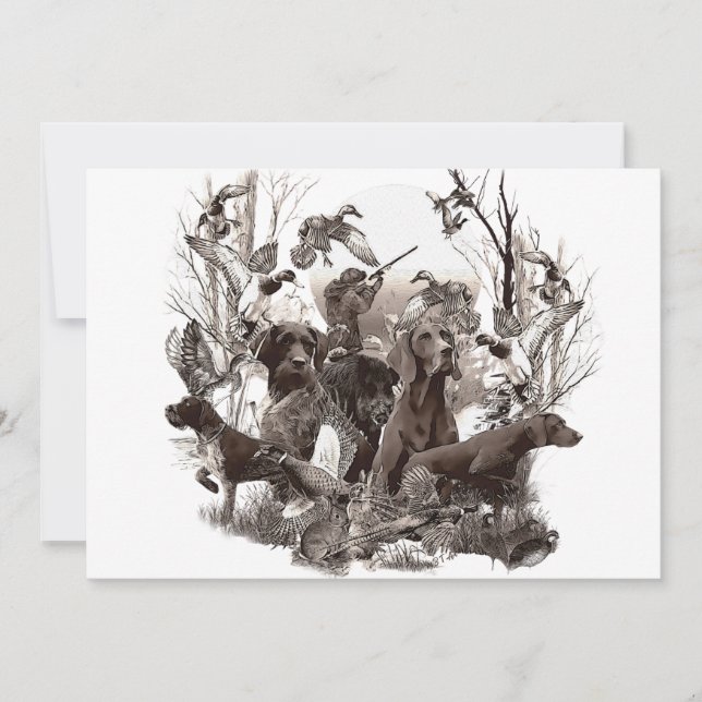 Versatile Hunting Dogs Invitation (Front)