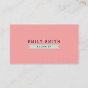 Versatile Social Media Pastel Pink and Mint Blue Business Card