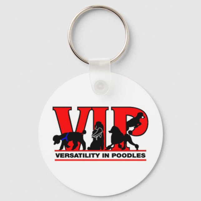 Versatility in Poodles Key Ring (Front)