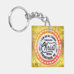 Verse  I can do all things through Christ     Key Ring