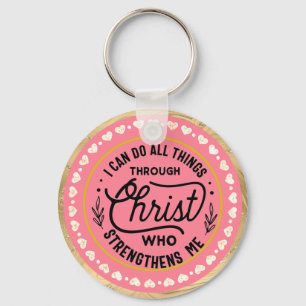 Verse  I can do all things through Christ     Key Ring