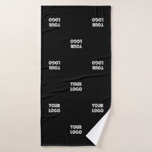 Version 1 Logo Pattern Bath Towel