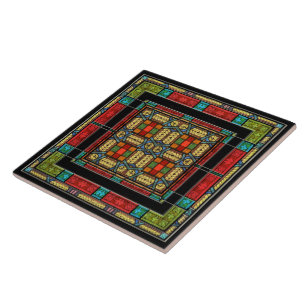 Version 2 Beautiful Mediaeval Stained Glass Image Tile