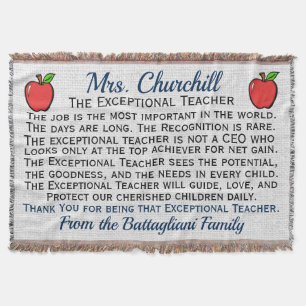 Version 3 EXCEPTIONAL Teacher Thank You Throw Thro
