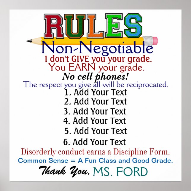 Version 4 School Teacher's Poster (Front)