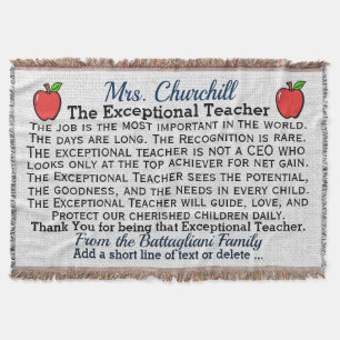 Version 5 EXCEPTIONAL Teacher Thank You Throw