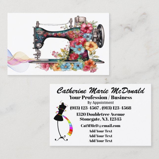 Version 5 Sewing  Business Card (Front/Back)