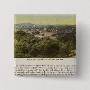 Verso Alameda County, Oakland and the Bay 15 Cm Square Badge