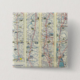 Verso American Airlines system map 15 Cm Square Badge