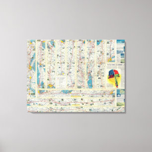 Verso American Airlines system map Canvas Print