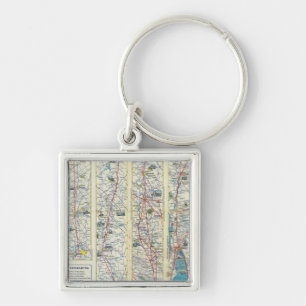 Verso American Airlines system map Key Ring