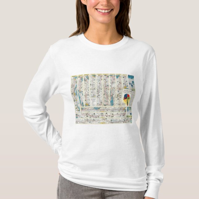 Verso American Airlines system map T-Shirt (Front)