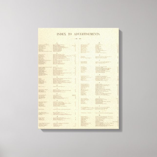 Verso Title Page Colton's American Atlas Canvas Print (Front)