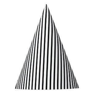 Vert Striped BW Party Hat