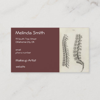 Vertebrae Drawing Business Card