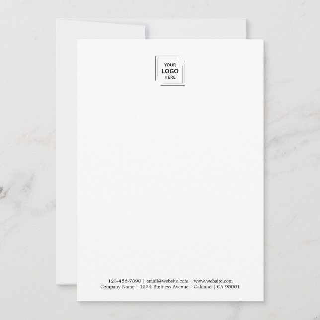 Vertical 5x7 Minimal Corporate Business Note Card (Front)