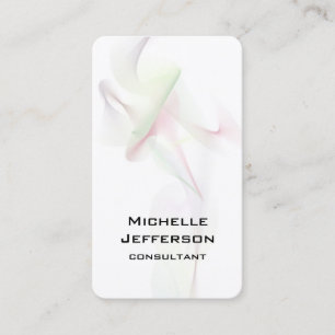 Vertical Abstract Curves Modern Style Trendy Business Card