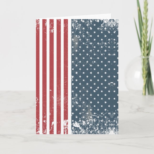 vertical american flag card (Front)