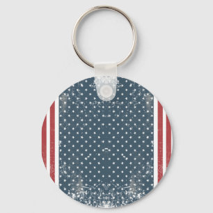 vertical american flag key ring