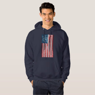 vertical american flag mens hooded sweatshirt