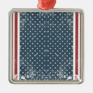 vertical american flag metal tree decoration