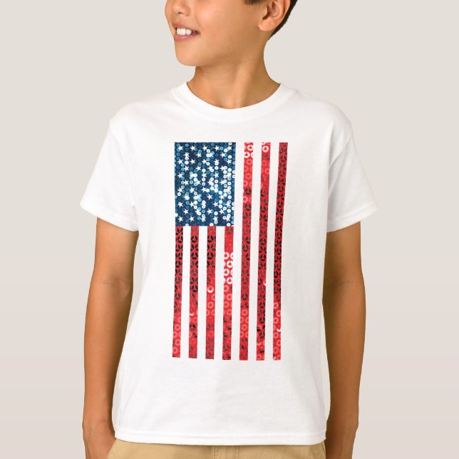 vertical american flag T-Shirt (Front)