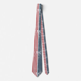 vertical american flag tie
