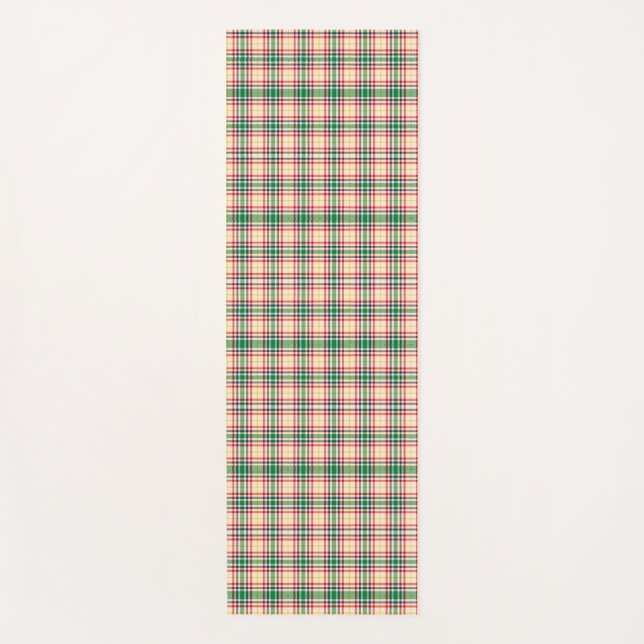 Vertical and horizontal plaid fabric samples  yoga mat (Front)