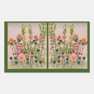 Vertical Arrangement Rectangular Sticker
