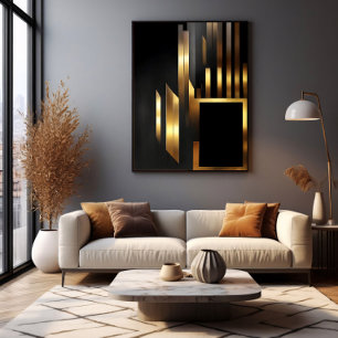 Vertical Art Deco Elegance Canvas Print