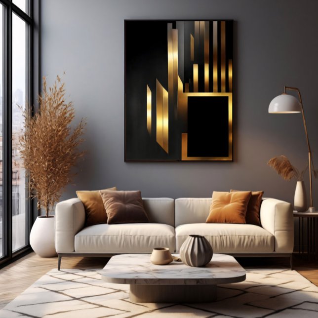 Vertical Art Deco Elegance Canvas Print (Creator Uploaded)