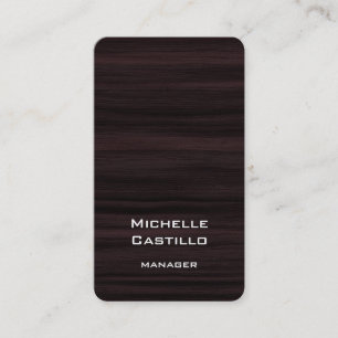 Vertical Artistic Brown Wood Unique Design Business Card