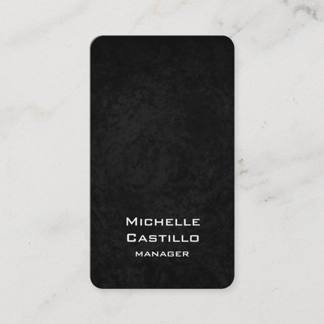 Vertical Artistic Grey Black Unique Design Business Card (Front)