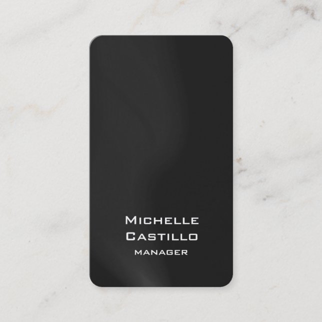 Vertical Artistic Grey Waves Unique Design Business Card (Front)