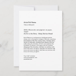 Vertical Artwork Exhibition Art Show Placards Holiday Card