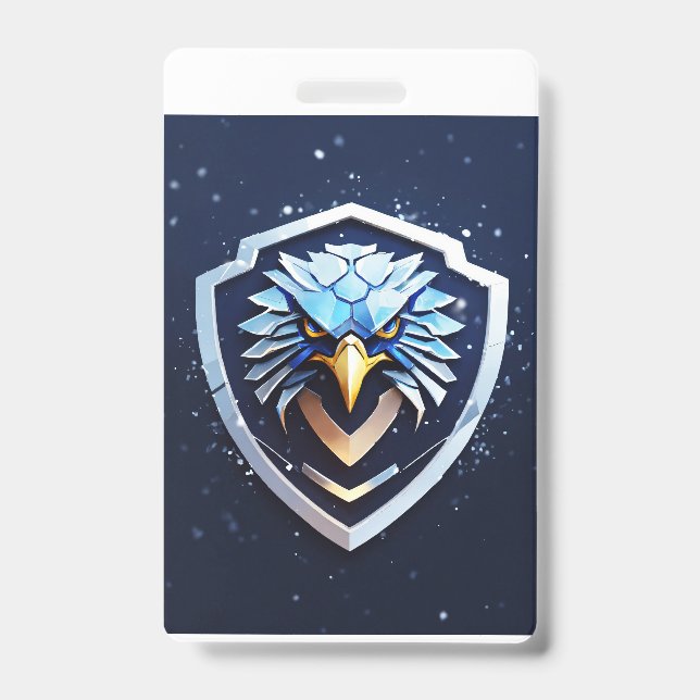 Vertical badge with Eagle ID Badge (Front)