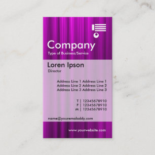 Vertical Banded - Brushed Magenta Business Card