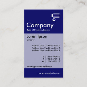 Vertical Banded - Dark Blue Business Card