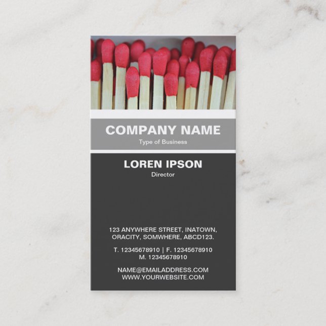Vertical Banded - Matches Business Card (Front)
