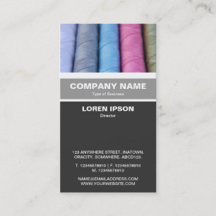 Vertical Banded - Reels of Cotton Business Card
