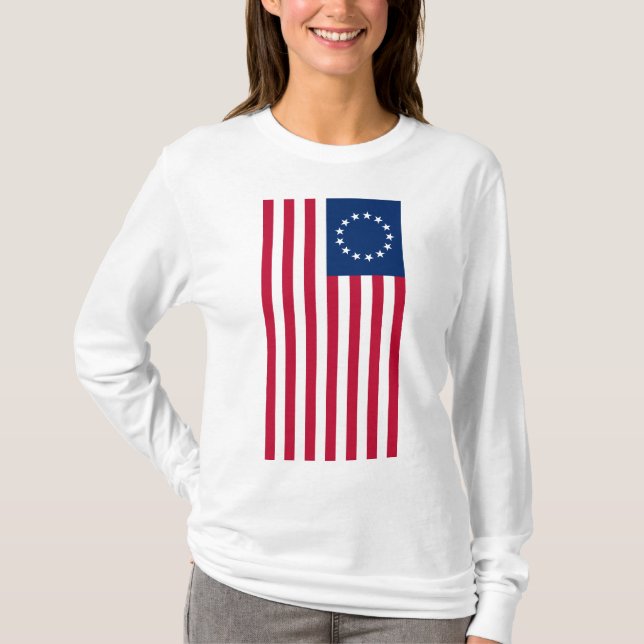 Vertical Betsy Ross Flag T-shirt (Front)
