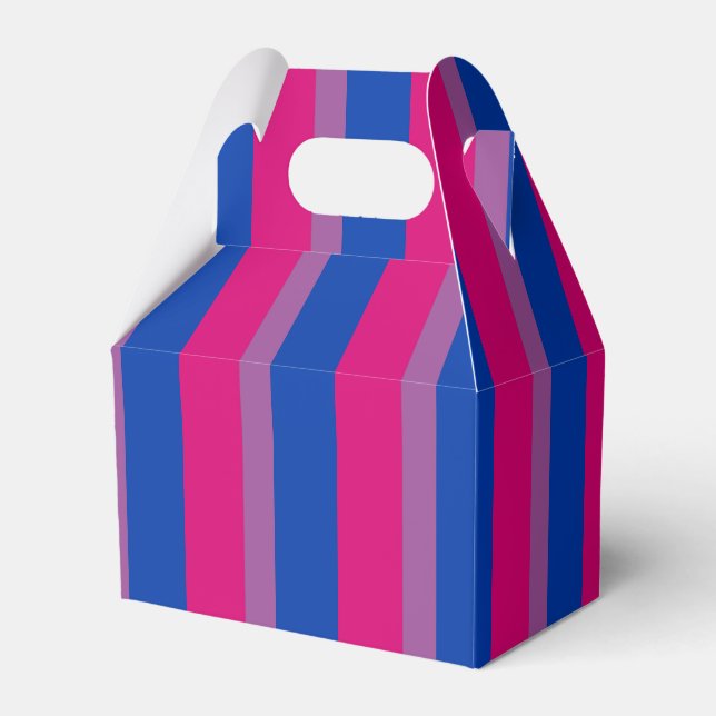 Vertical Bisexual Pride Flag Favour Box (Front Side)
