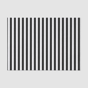 Vertical Black and White Stripes Tissue Paper